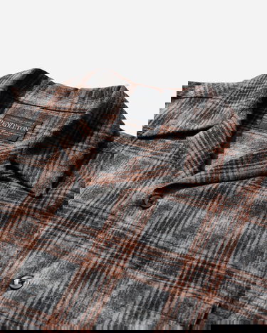 Риза WACKO MARIA Ombre Check Open Collar Shirt Многоцветен | 25FW-WMS-PE02 GRAY-ORANGE, 3