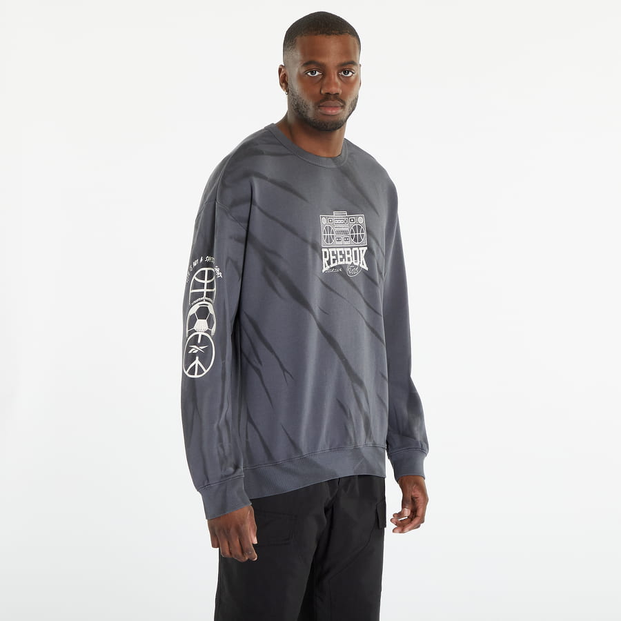 Суитчър Reebok Classics Block Party Crew Sweatshirt Сиво | HS9178, 0