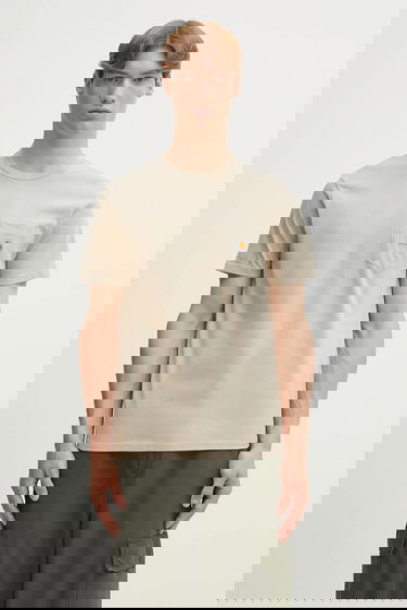 Тениска Carhartt WIP S/S Pocket T-shirt Бежово | I030434.G1XX, 0