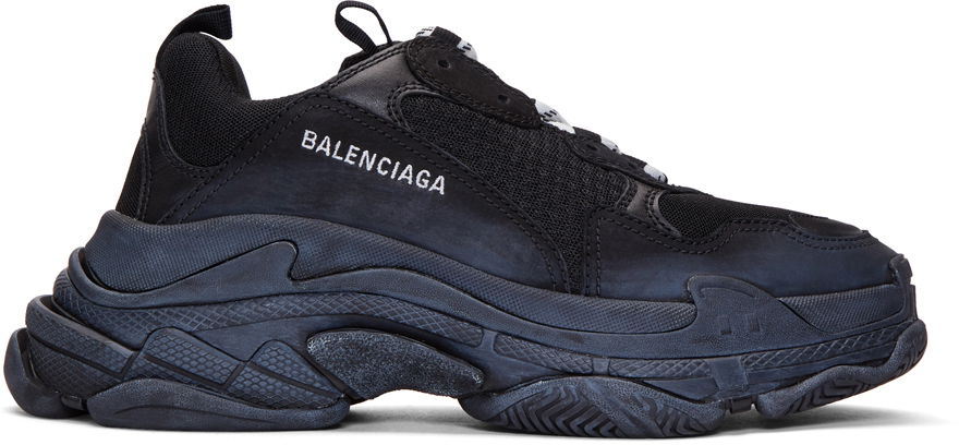 Кецове и обувки Balenciaga Triple S Sneakers "Black" Черно | 534162 W09O1 1000, 0