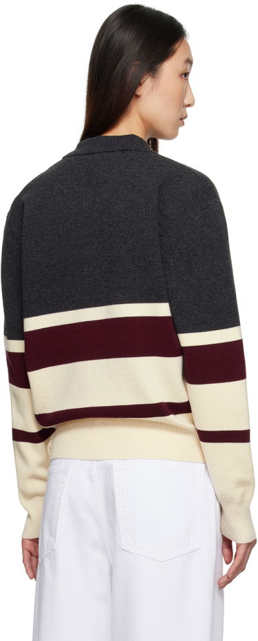 Пуловер Róhe Róhe Compact Knitted Striped Polo Сиво | 416-23-233, 2