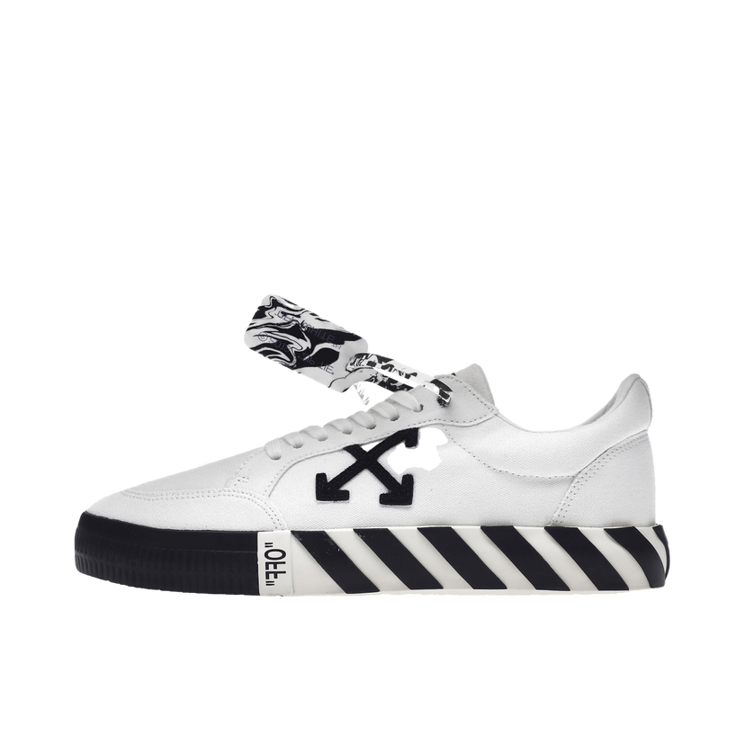 Кецове и обувки Off-White Low Vulc "White Black" Бяло | OMIA085E20FAB0010110 / OMIA085R21FAB0030110