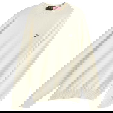 Пуловер Gucci Gucci Men's Crew Knit, Large Бяло | 815007-XKEK4-9692, 1