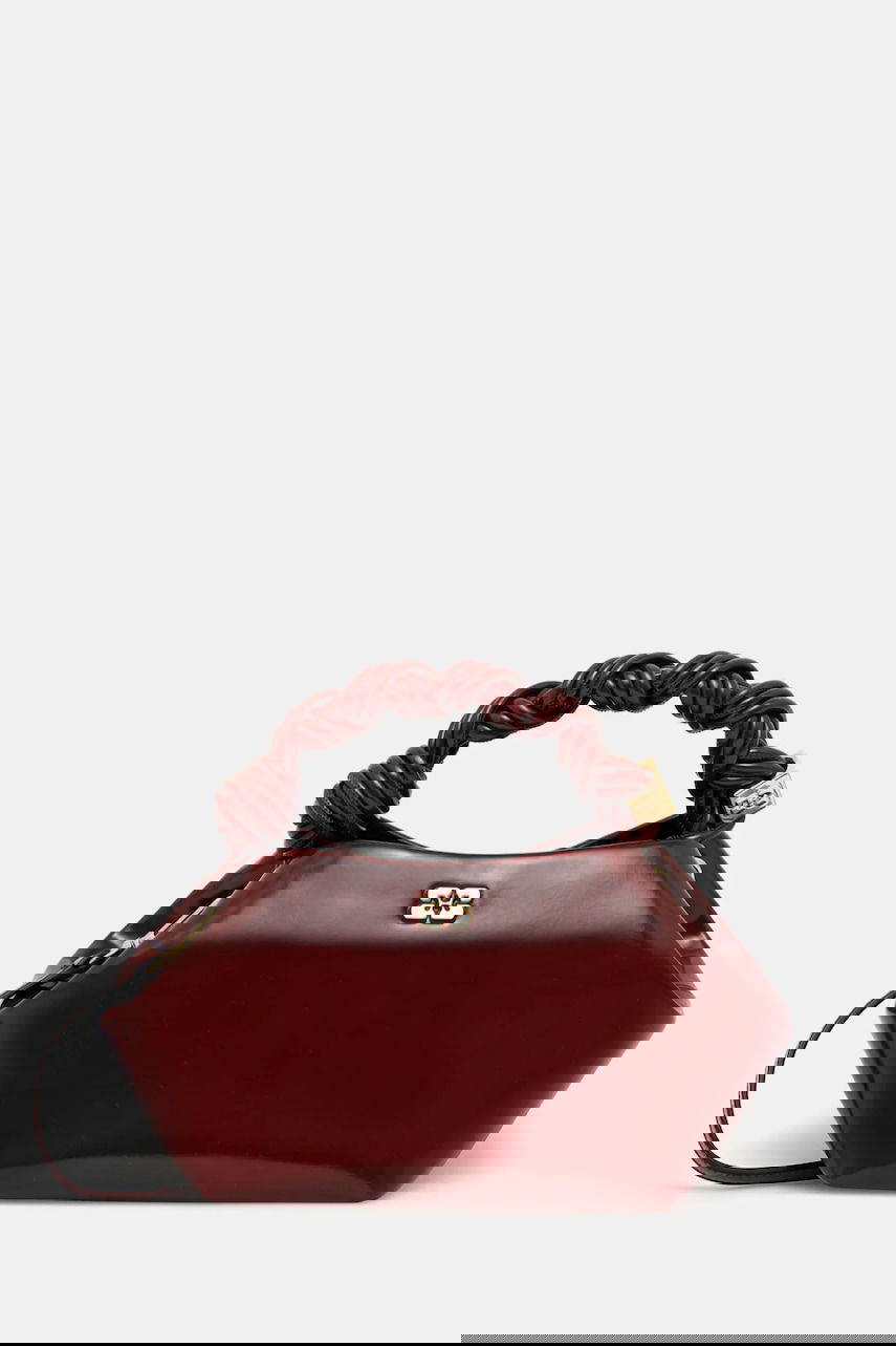 Дамска чанта GANNI GANNI Bou Bag Small Patent Бургунди | A6499, 0