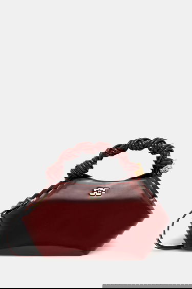 Дамска чанта GANNI GANNI Bou Bag Small Patent Бургунди | A6499, 0