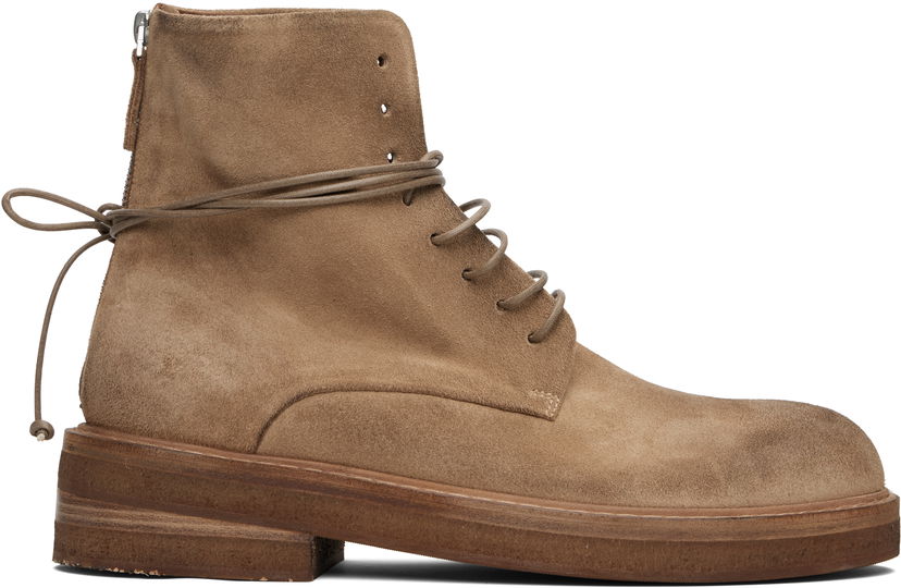 Облекло Marsèll Marsèll Parrucca Suede Combat Boots Кафяво | MM2961 P024310