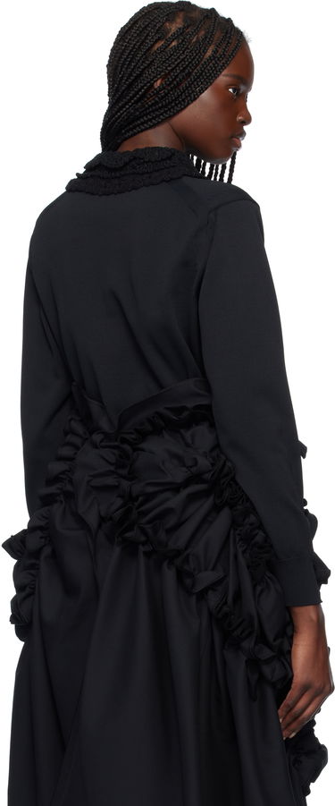 Пуловер Comme des Garçons Comme Des Garçons Jersey Cardigan with Crochet Collar Черно | TO-N006-S25, 2