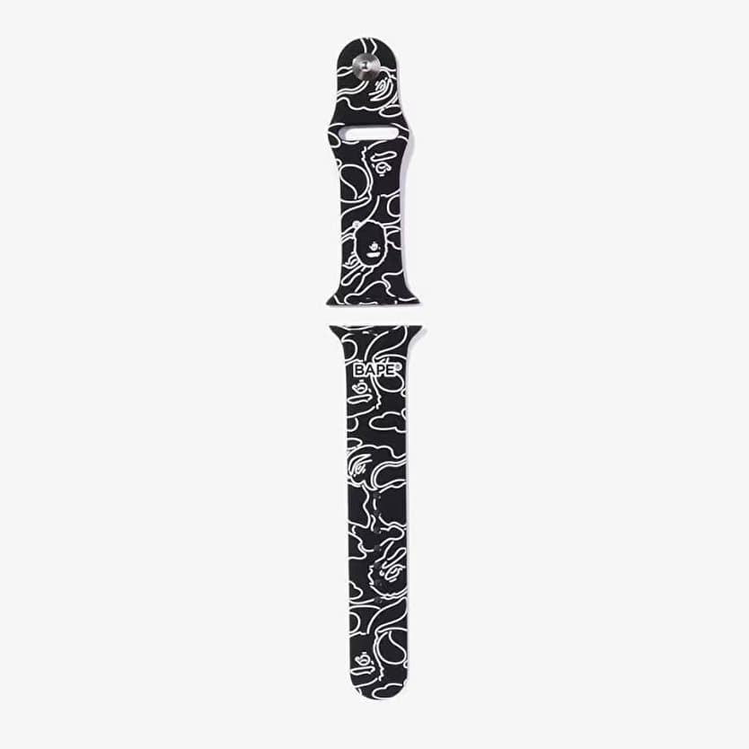 Часовник BAPE BAPE Camo Apple Watch Band Черно | 001GDL301055MBLK, 1