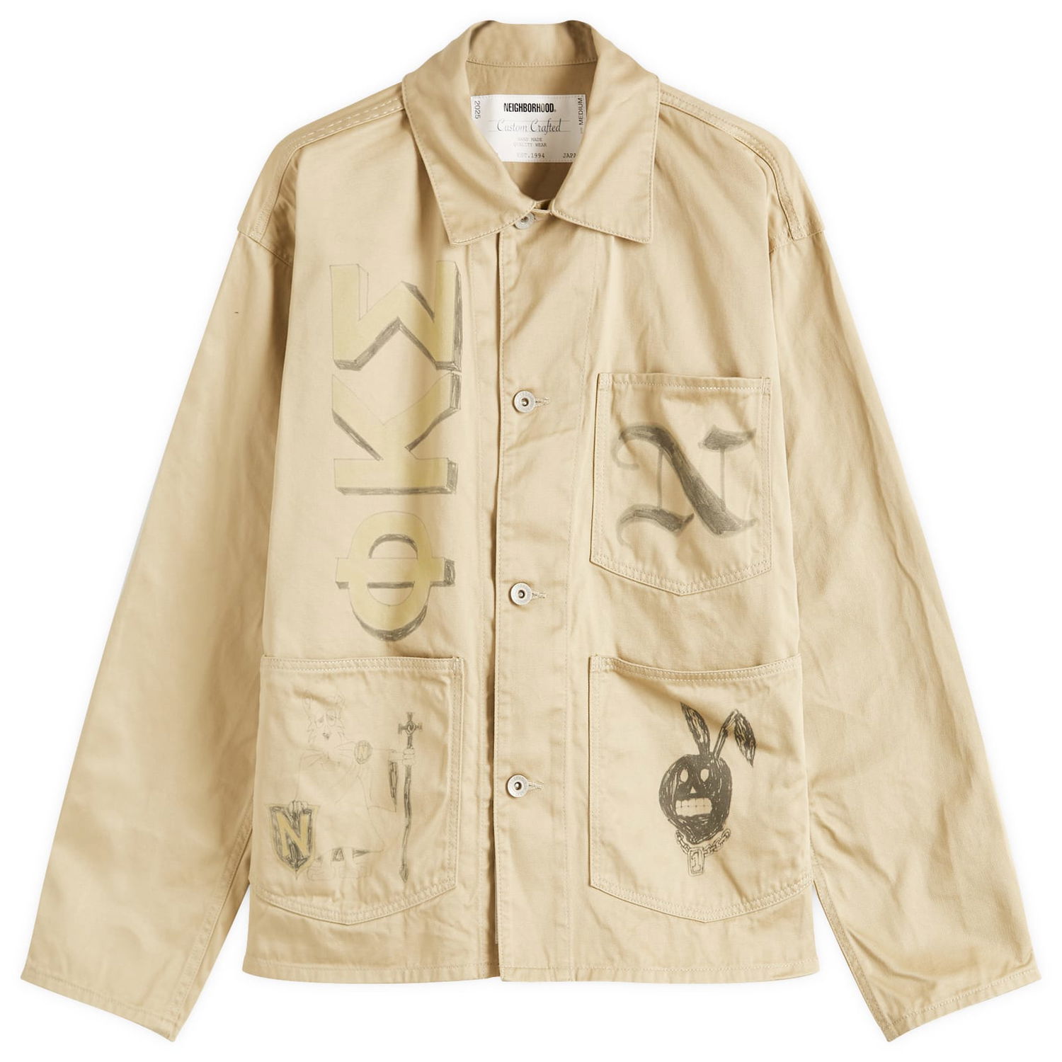 Яке Neighborhood Neighborhood Memorial Coverall Jacket, Size Large Бежово | 251AQNH-JKM01-BEI, 0