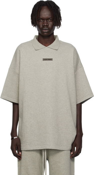 Поло тениска Fear of God ESSENTIALS 90s Fit Piqué Short Sleeve Polo Сиво | 125SP254405F, 0