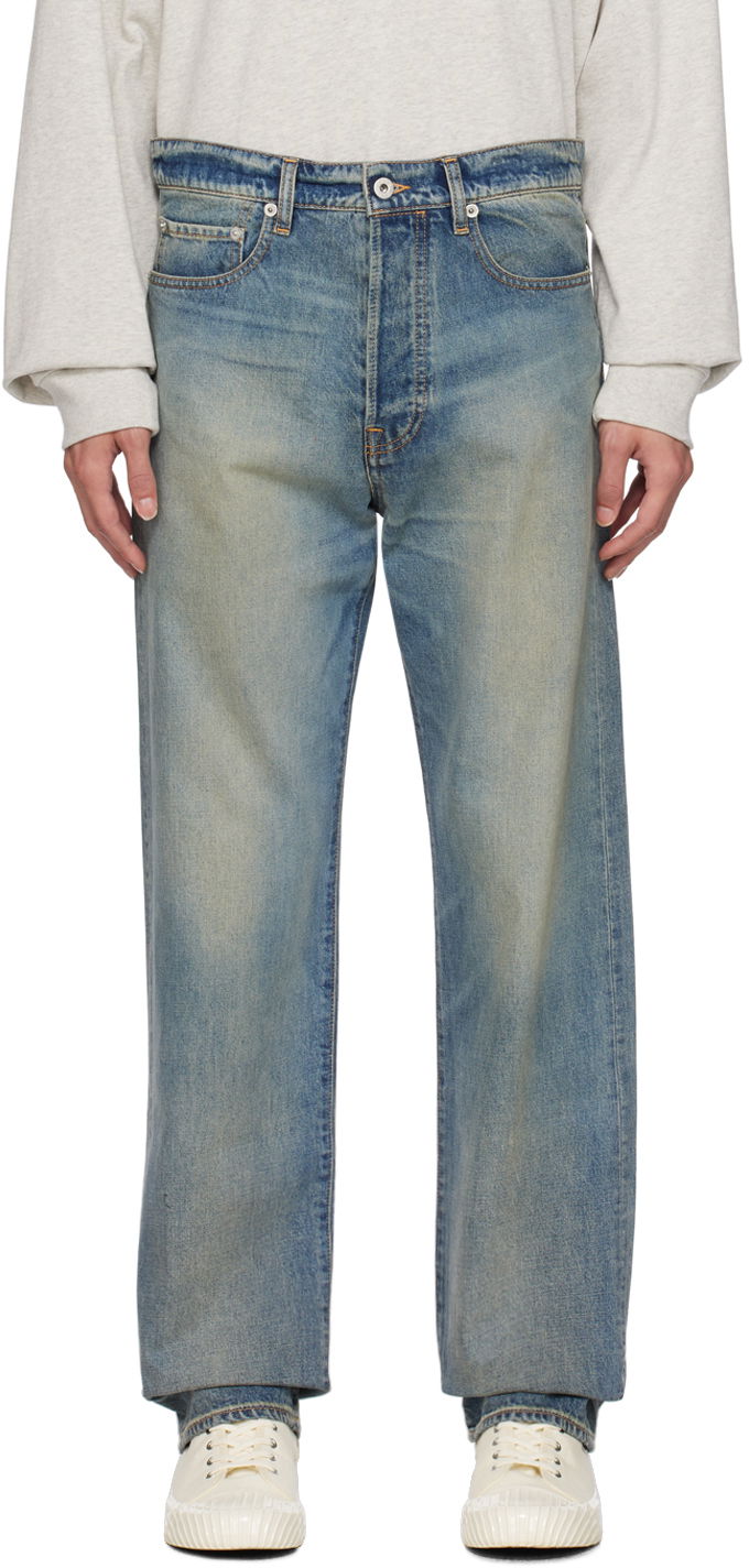Дънки KENZO Paris Asagao Jeans Синьо | FD65DP3316B7, 0
