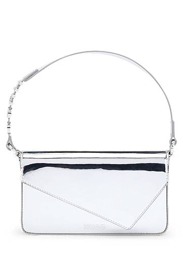 Чанта през рамо BOSS Clutch Bag With Logo Handle Металик | 50536245, 0