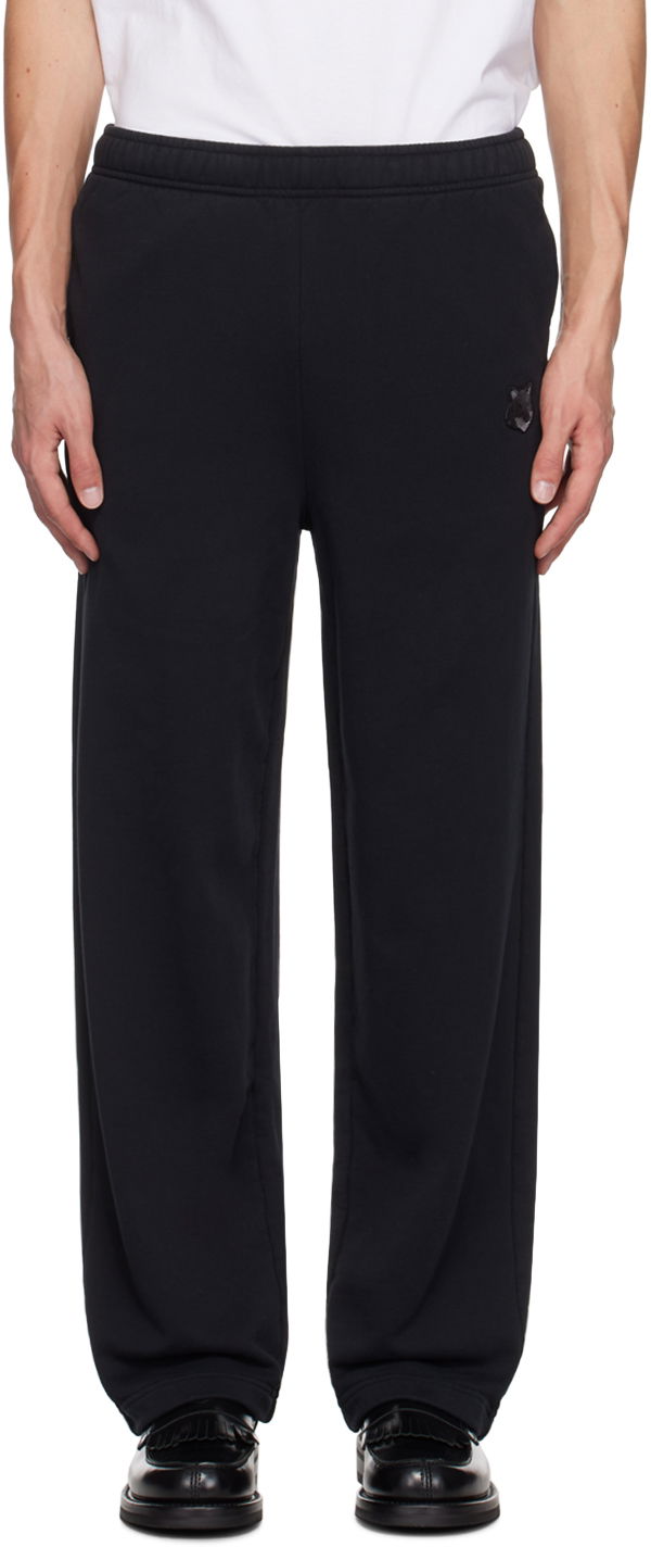 Спортни панталони MAISON KITSUNÉ Black Bold Fox Head Patch Sweatpants Черно | NM01111KM0001, 0