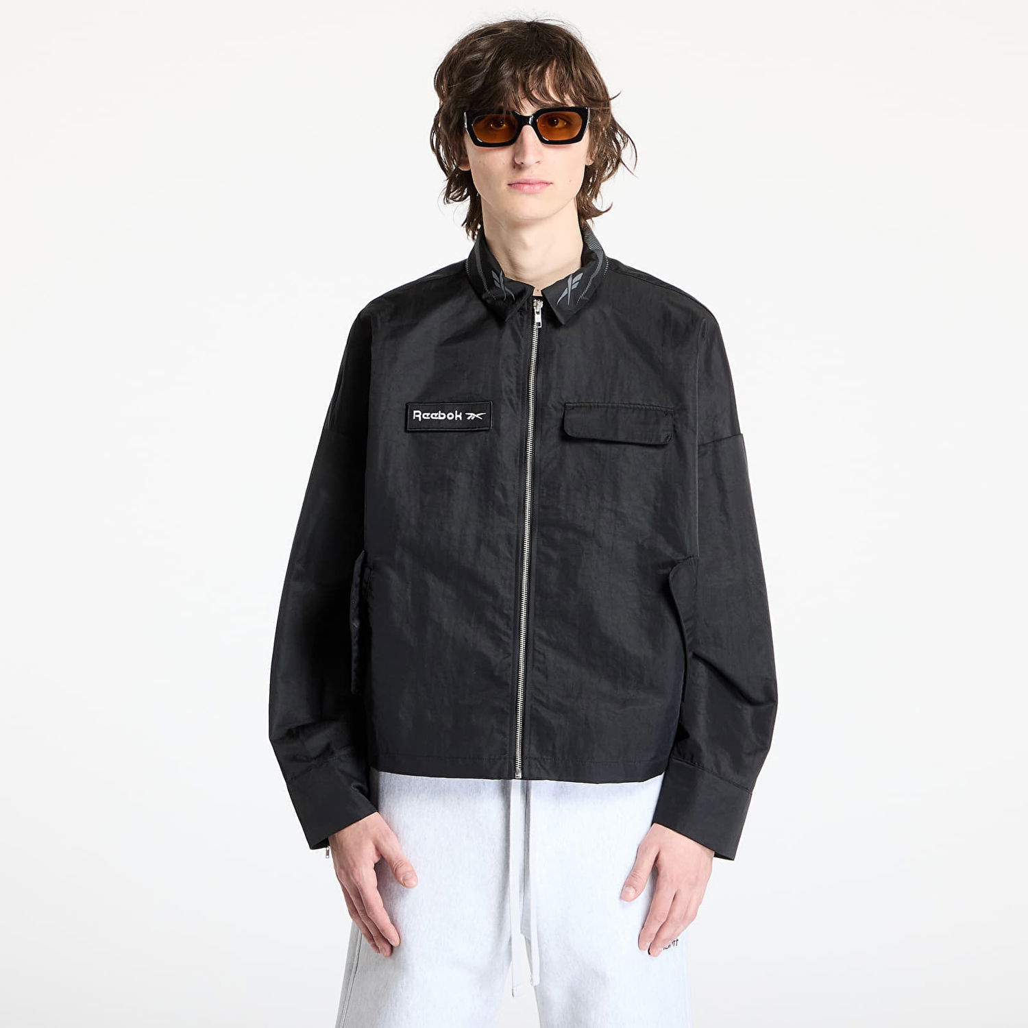 Ветровка Reebok Zipped Overshirt Черно | RMES001C99FAB0011000, 0
