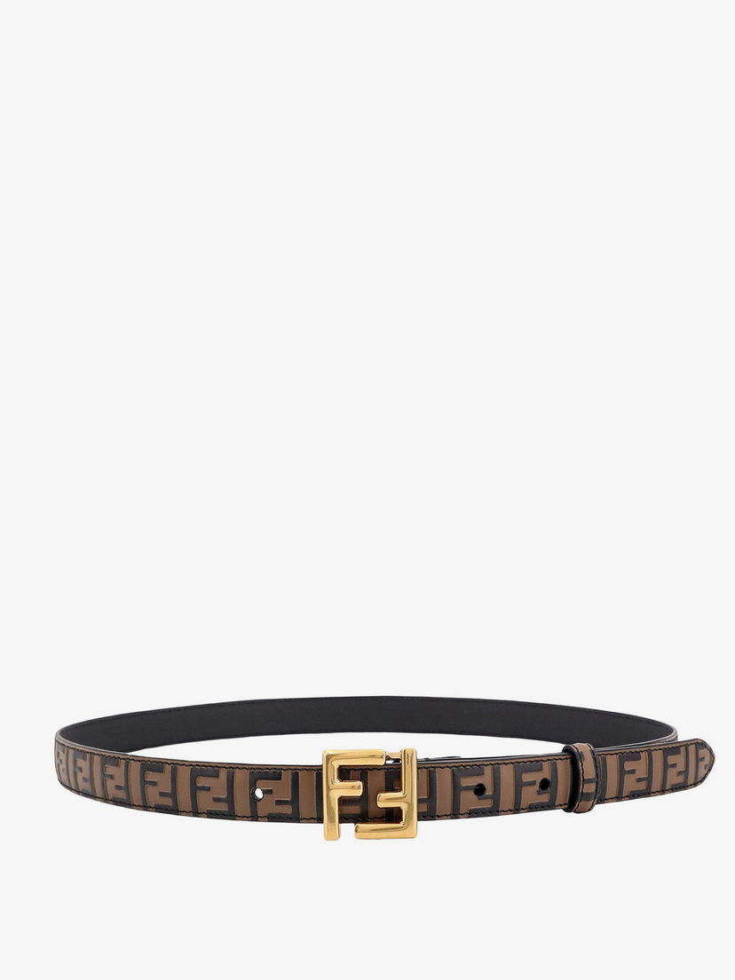 Колани FENDI Brown Embossed Leather Belt Кафяво | 8C0648AQ1JF1N1Y