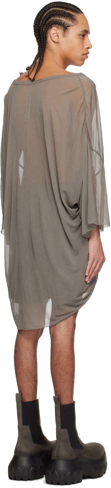 Тениска Rick Owens Rick Owens Hollywood Tommy V-Neck T-Shirt Сиво | RR01E5279 JCR, 2
