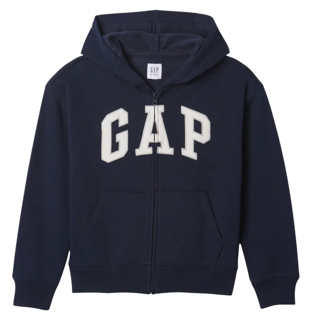 Full-Zip Hoodie with Appliqué GAP Logo
