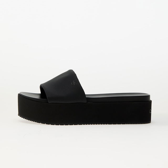 Jeans Flatform Sandal Slid Black