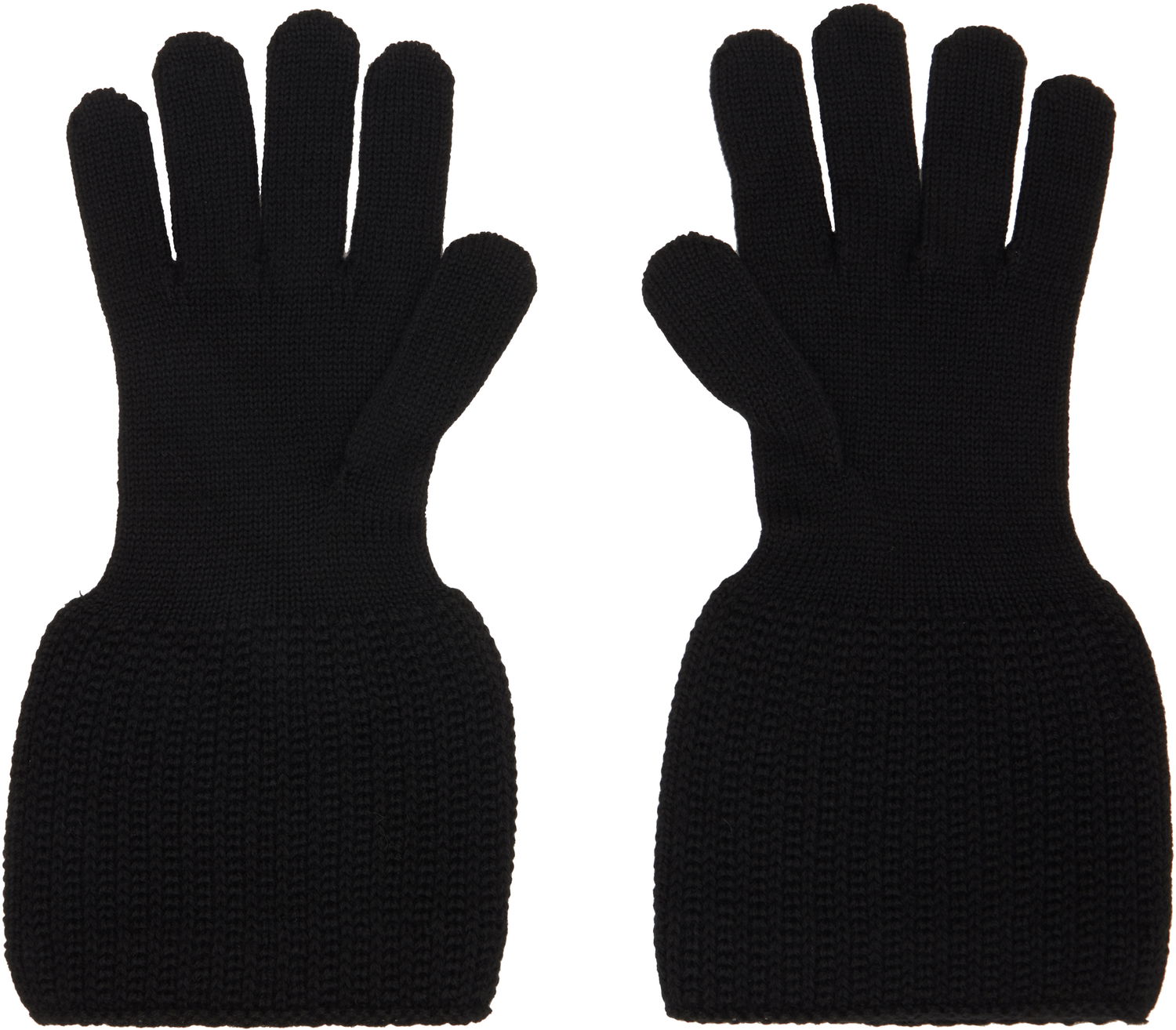 Ръкавици Yohji Yamamoto YOHJI YAMAMOTO Knitted Gloves Черно | HL-W04-160, 1