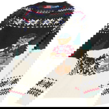 Пуловер Polo by Ralph Lauren Polo Ralph Lauren Dog Sled Bear Crew Knit Snowflake Combo Бяло | 710919624001, 0