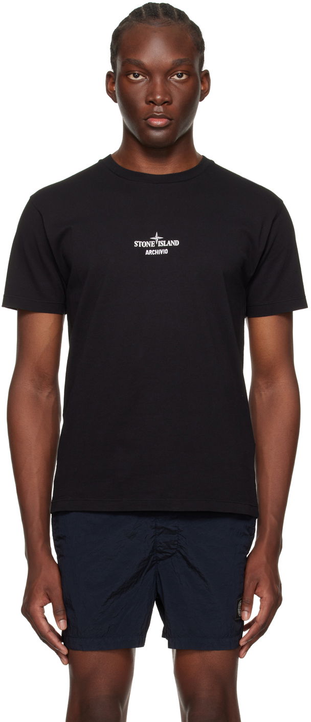 Тениска Stone Island 'Archivio' T-Shirt Черно | 80152NS91, 0