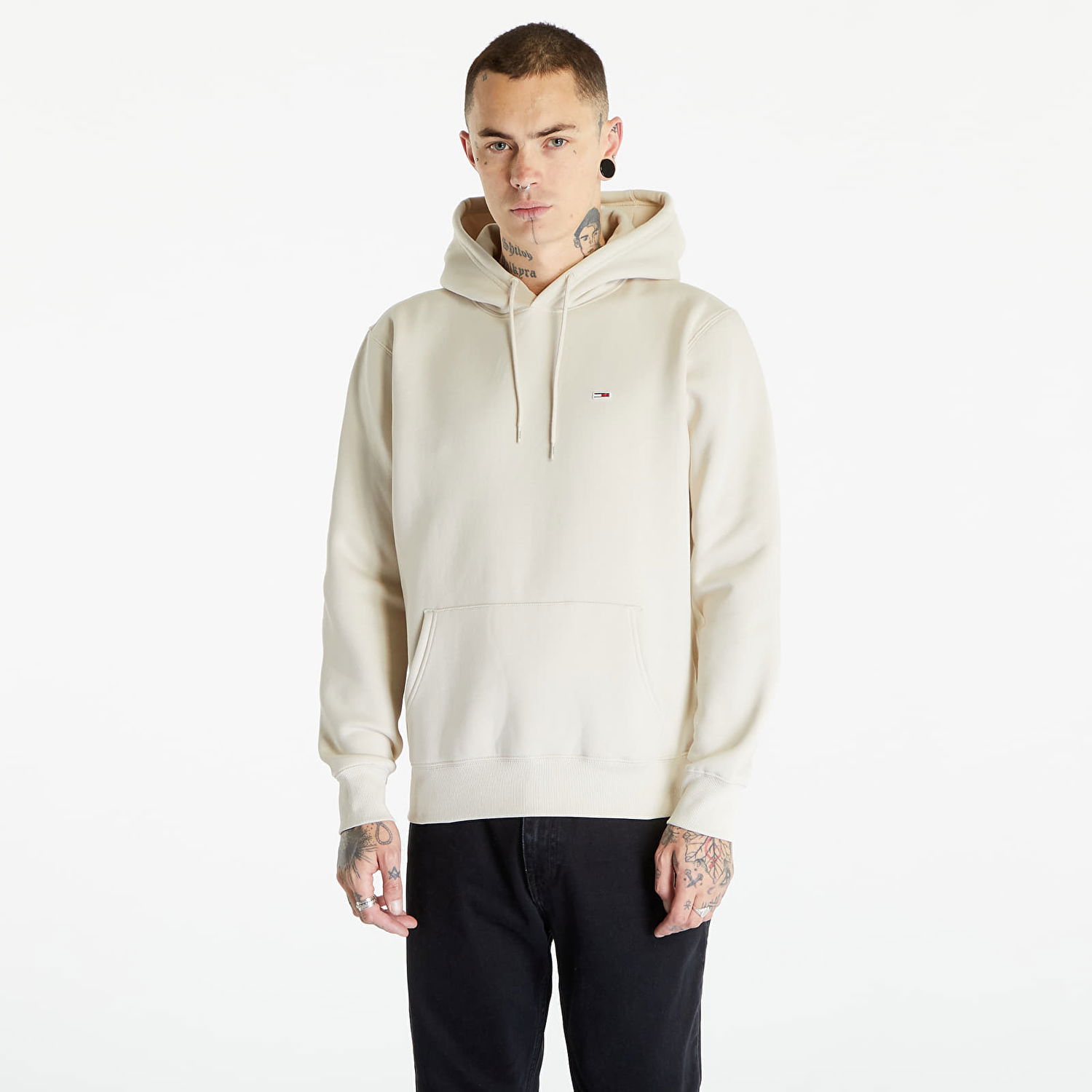 Суитчър Tommy Hilfiger Tommy Jeans Regular Fleece Hoodie Beige Бяло | DM0DM09593 ACG, 0