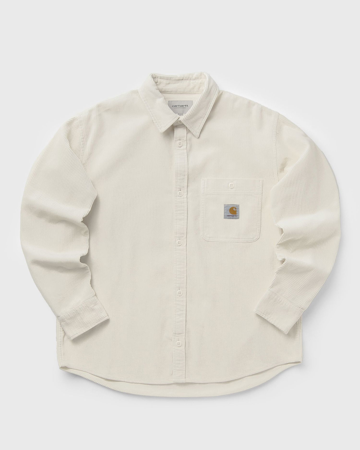 Риза Carhartt WIP Long Sleeve Flint Corduroy Button-Up Shirt with Chest Pocket Бежово | I035837-1NG.XX, 0