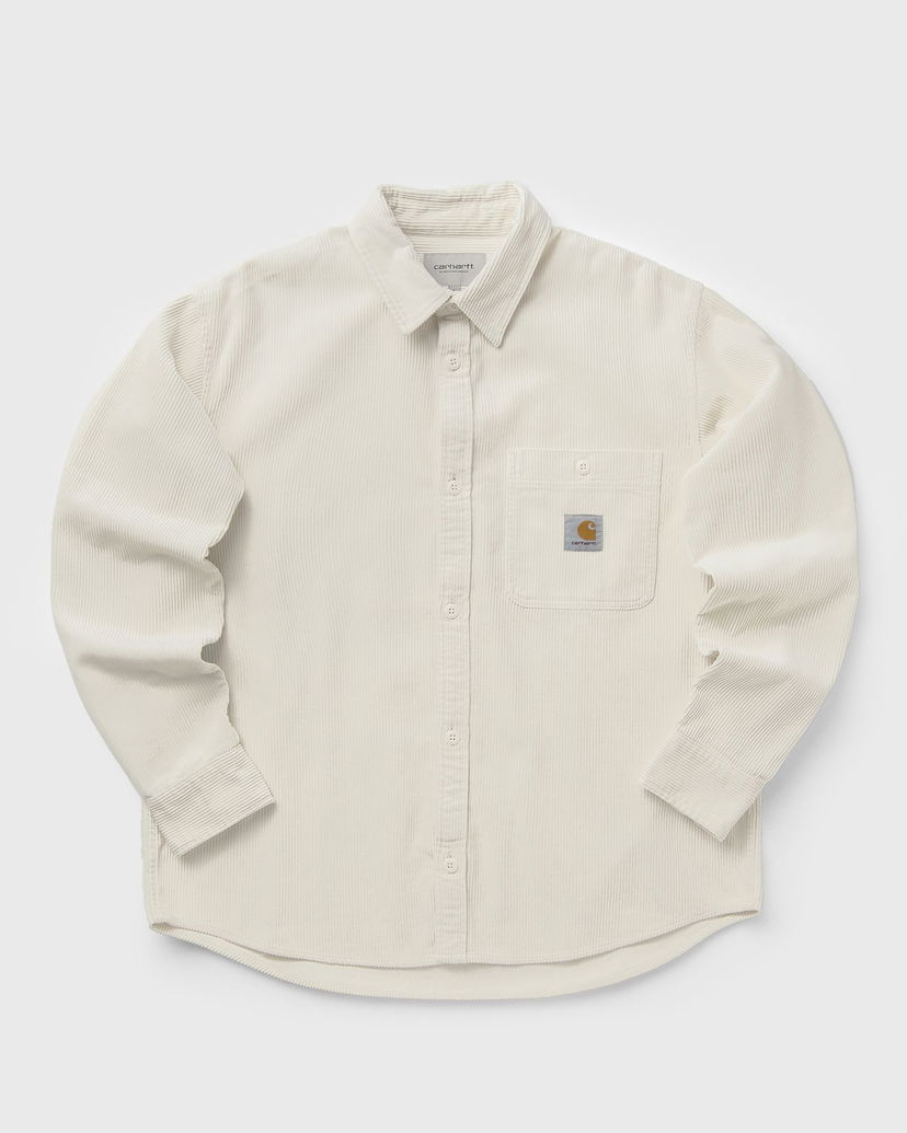 Риза Carhartt WIP Long Sleeve Flint Corduroy Button-Up Shirt with Chest Pocket Бежово | I035837-1NG.XX
