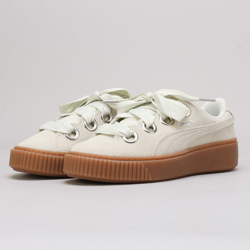 Кецове и обувки Puma Platform Kiss Suede Wn's blue flower - silver Зелено | 366461 02