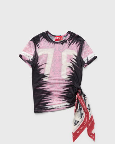 Съкратен топ Diesel Diesel T-Dasha Tie-Dye Crop Top Розово | A19054-0KIBH-7EXA, 0