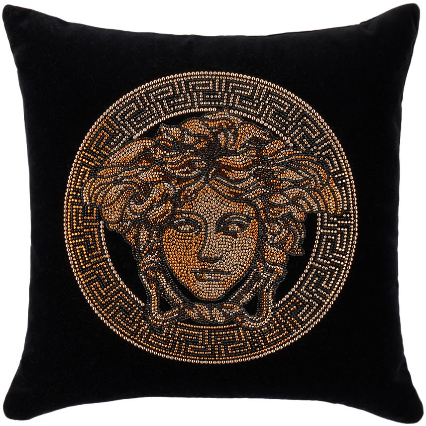 Домашен декор Versace Black Studded Icon Cushion Черно | ZCU454500_ZCOV0002, 0