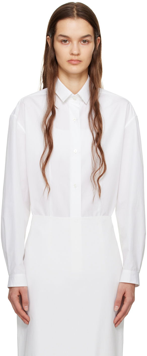 Риза The Row Long Sleeve Button-Up Shirt Бяло | 7212-W2439, 0