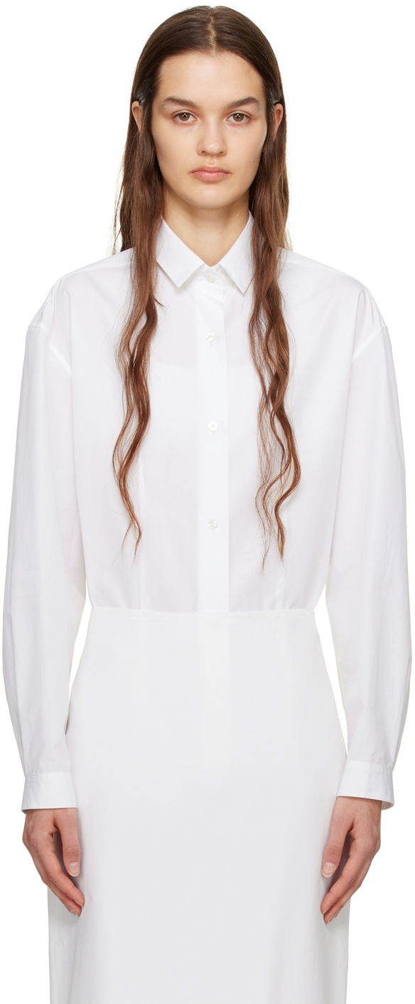 Риза The Row Long Sleeve Button-Up Shirt Бяло | 7212-W2439