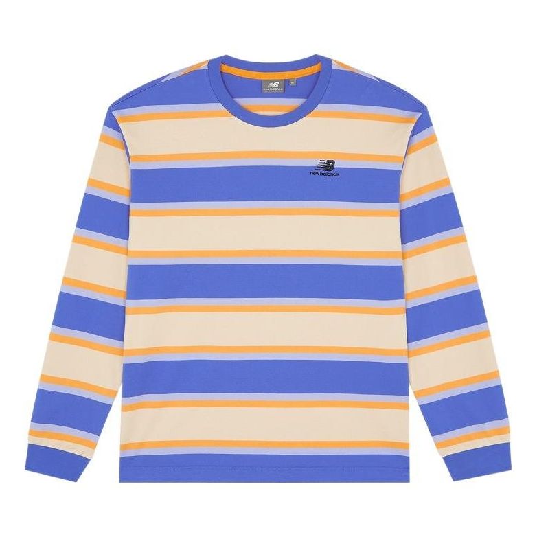 Риза New Balance Classic Striped Long Sleeve Tee Синьо | 5DC17073-RBL