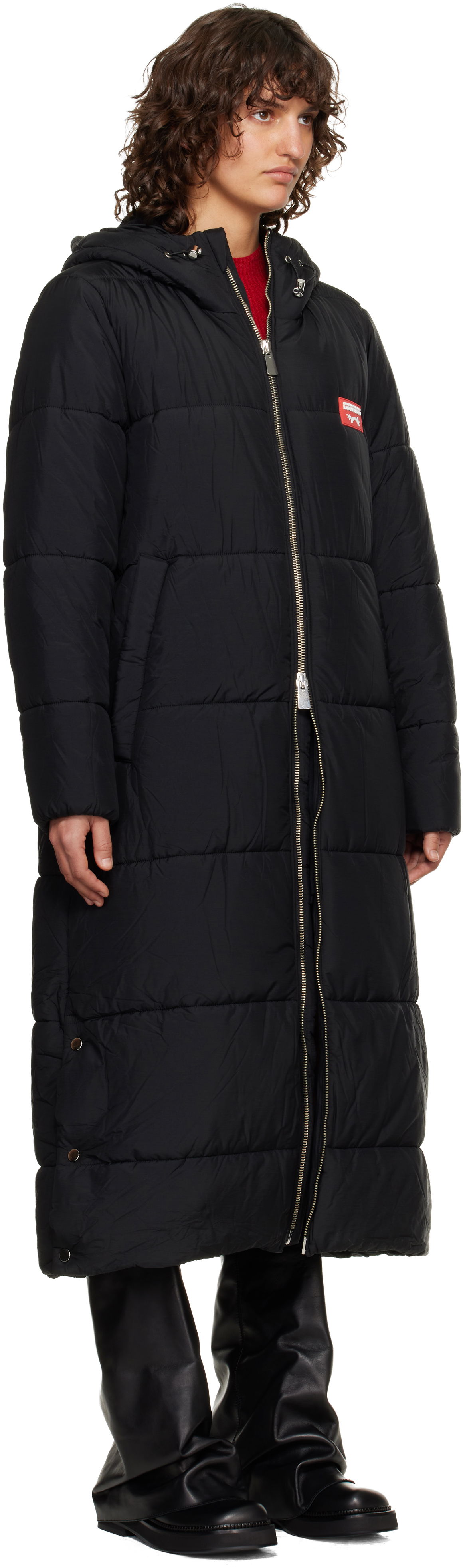 Пухо яке Charles Jeffrey Loverboy Charles Jeffrey LOVERBOY Long Bunny Hooded Puffer Coat Черно | 52010201, 1