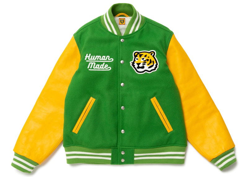 Яке бомбър Human Made Green and Yellow Varsity Jacket Зелено | HM24JK018, 0