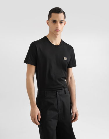 Тениска Dolce & Gabbana Cotton T-Shirt With Tag Черно | G8RN8TG7N7AN0000, 3