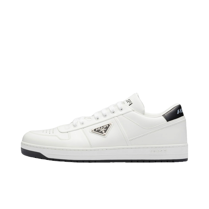 Кецове и обувки Prada Downtown Low Top Sneakers Leather White White Black Бяло | 2EE364_3LJ6_F0964