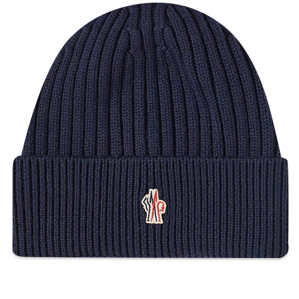 Шапка Moncler Grenoble Rib Logo Beanie Тъмно синьо | 3B000-08-04761-778, 0