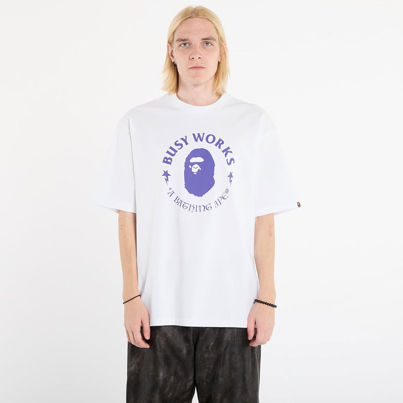Тениска BAPE Busy Works Relaxed Fit T-Shirt Бяло | 001TEL801331MWHT
