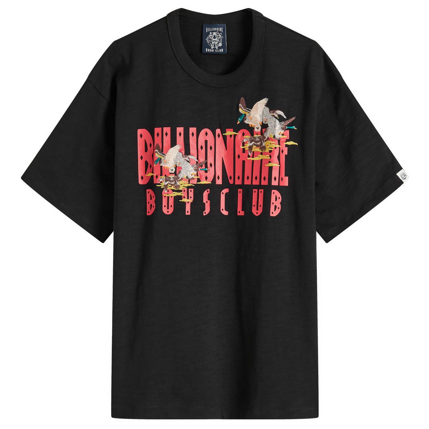 Тениска BILLIONAIRE BOYS CLUB Duck Embroidered Straight Logo T-Shirt Черно | B24464-BLK, 1