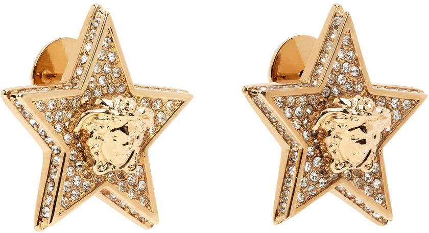 Обеци Versace Star Earrings Бежово | 1009864_1A00621, 1