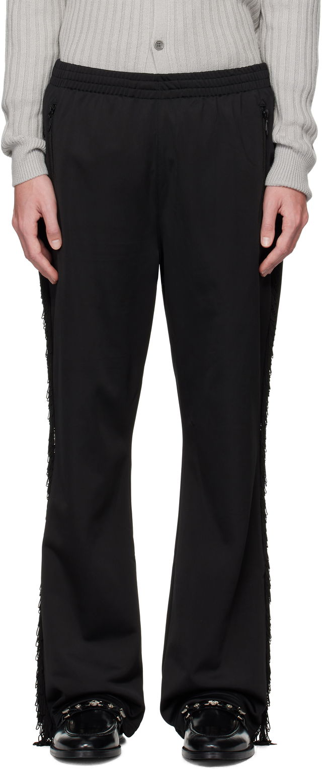 Fringe Boot-Cut Track Pants