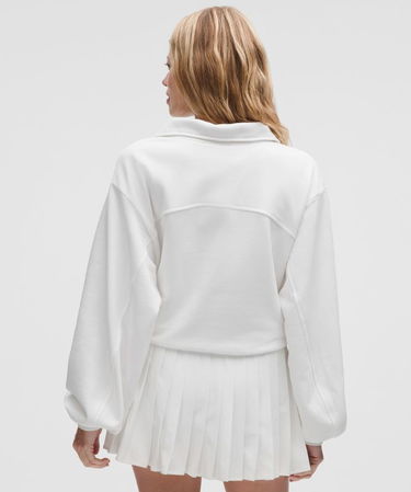 Суитчър lululemon Terry Cotton Tennis 1/2 Zip Top Бяло | prod20002823, 2