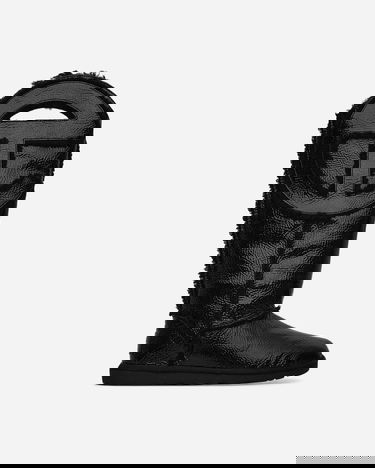 Кецове и обувки UGG Telfar Logo Tall Crinkle Leather Boots Black Черно | 1155871 BLK, 0
