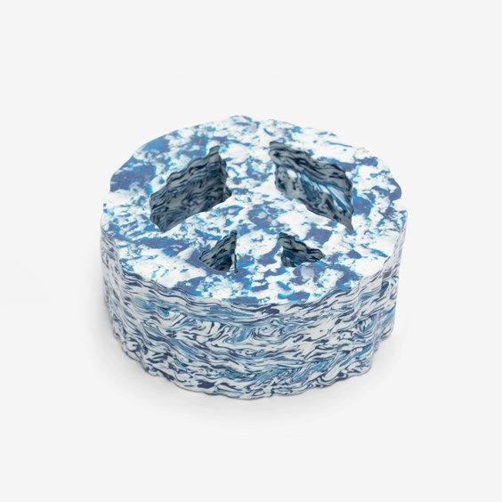 Домашен декор Space Available Clouded Peace Coaster - Set Of 4 Многоцветен | SA-CPC001-BLU, 0