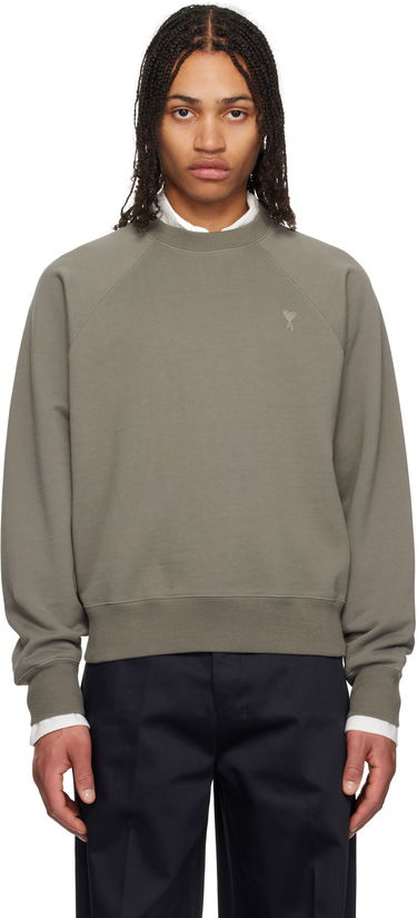 Пуловер AMI AMI Paris Tonal Ami de Coeur Sweatshirt Зелено | USW074.747, 0