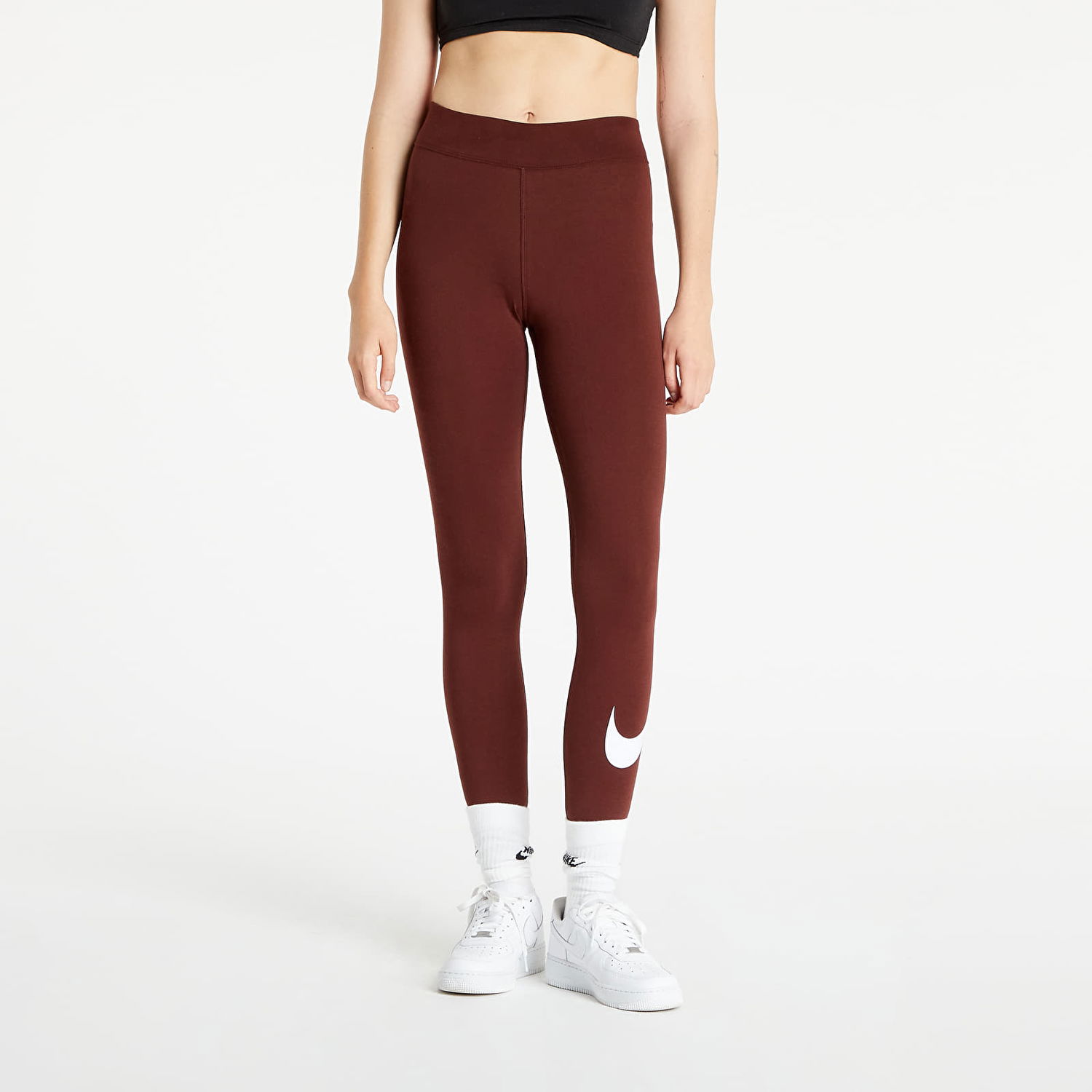 Клинове Nike Sportswear EssentialGx Mr Leggings Swsh Кафяво | CZ8530-273, 0