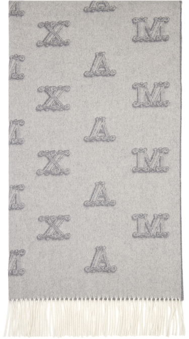 Шал Max Mara Wsklause Monogram Jacquard Fringed Scarf Бежово | 2524546302600, 2