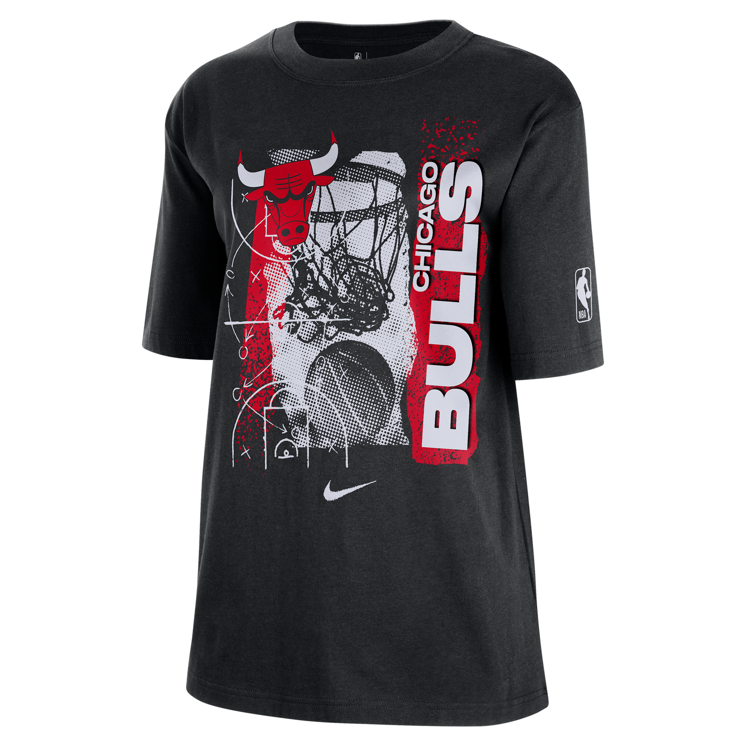 Тениска Nike Nike NBA Chicago Bulls Courtside T-Shirt Сиво | HQ0748-010, 0